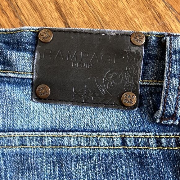 Rampage Embroidered Flap Pocket Jeans Size 5 - Picture 3 of 12